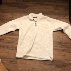 White Sherpa Pullover